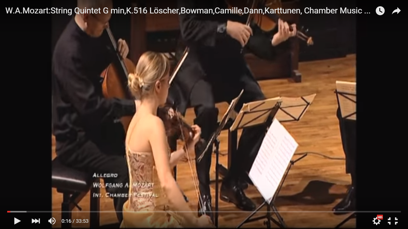 Cornelia Löscher spielt Mozart Streichquintett g moll